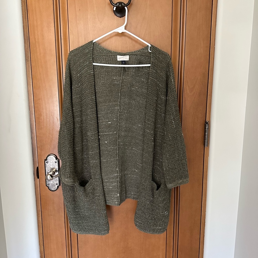 forest green cardigan